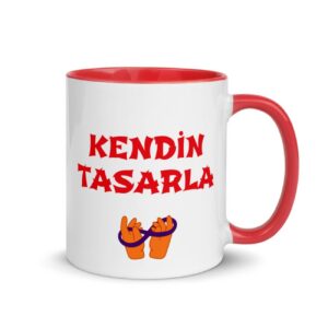 Kendin Tasarla Kişiye Özel Fotoğraflı ve Yazılı Kupa (Kırmızı)